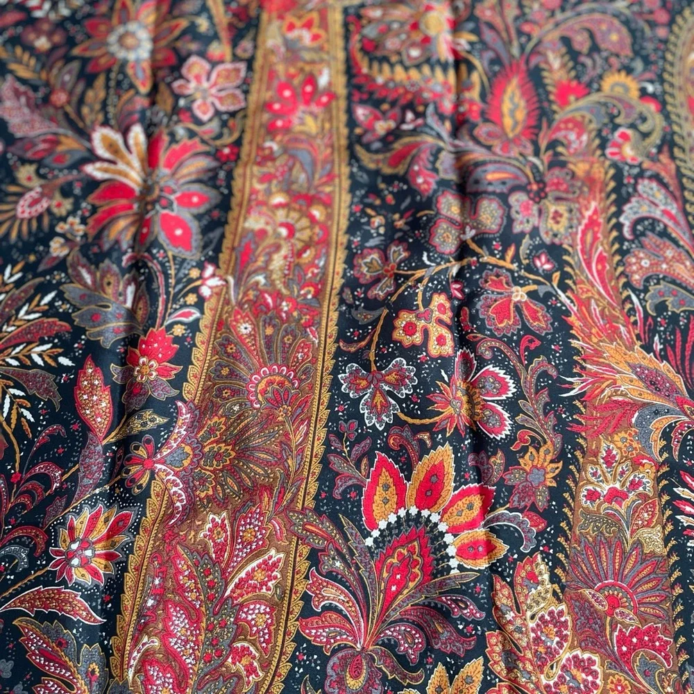 Baar and Beards Floral‎ Paisley Silk Scarf